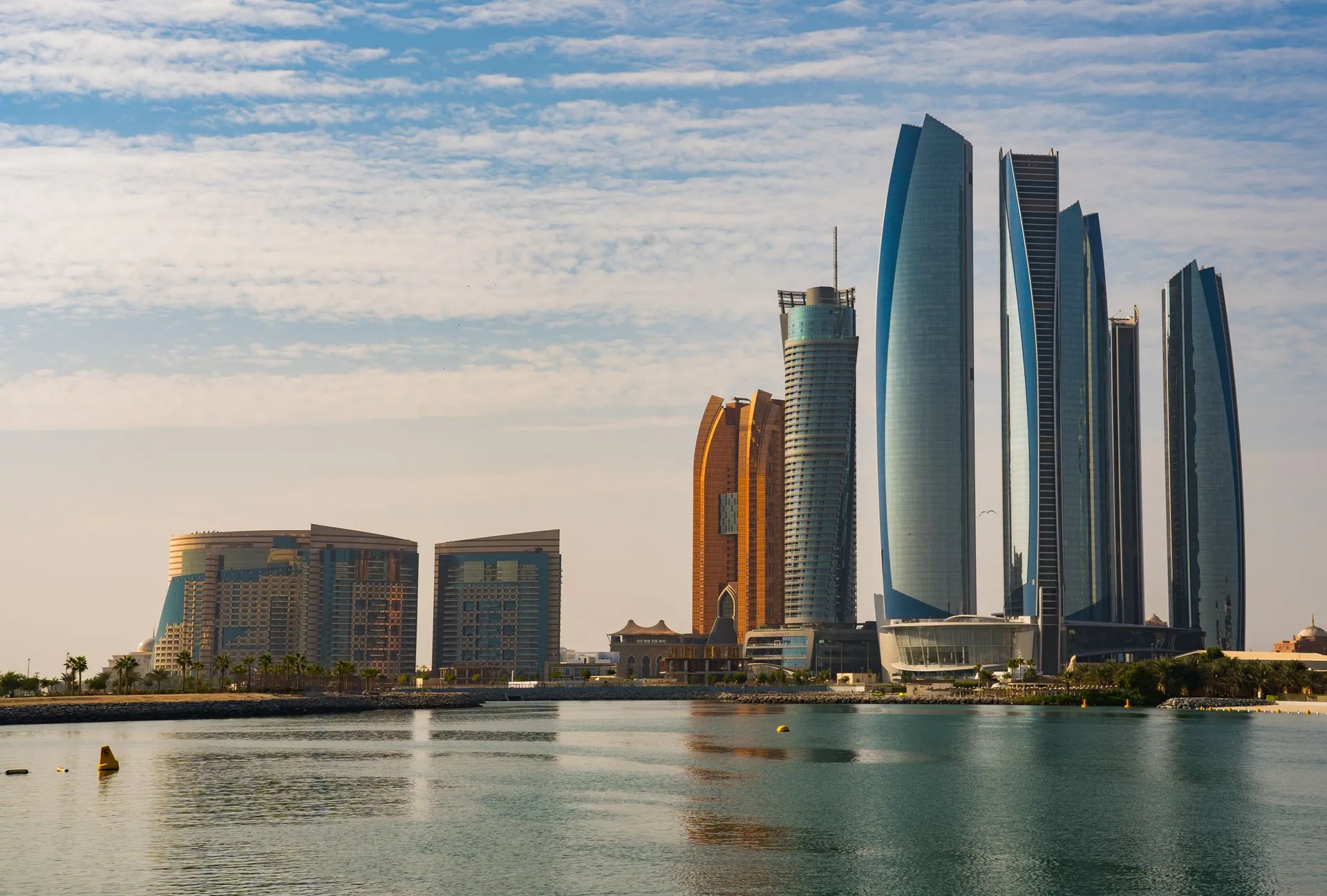 Etihad Towers on the Abu Dhabi waterfront